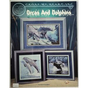 Cross My Heart Orcas And Dolphins Cross Stitch Patterns 1996 Ocean Sealife